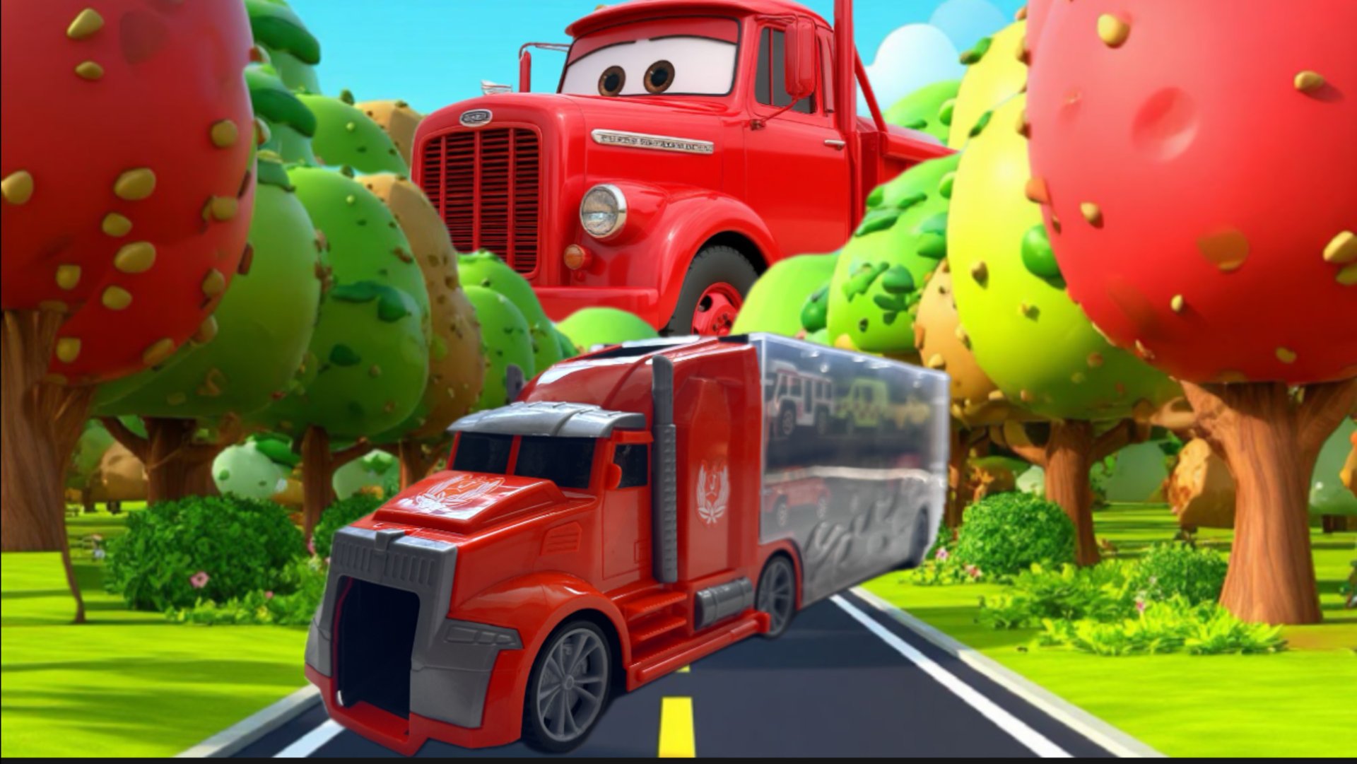 Большая красная машина, мультфильмы про машинки мультики для детей и малышей