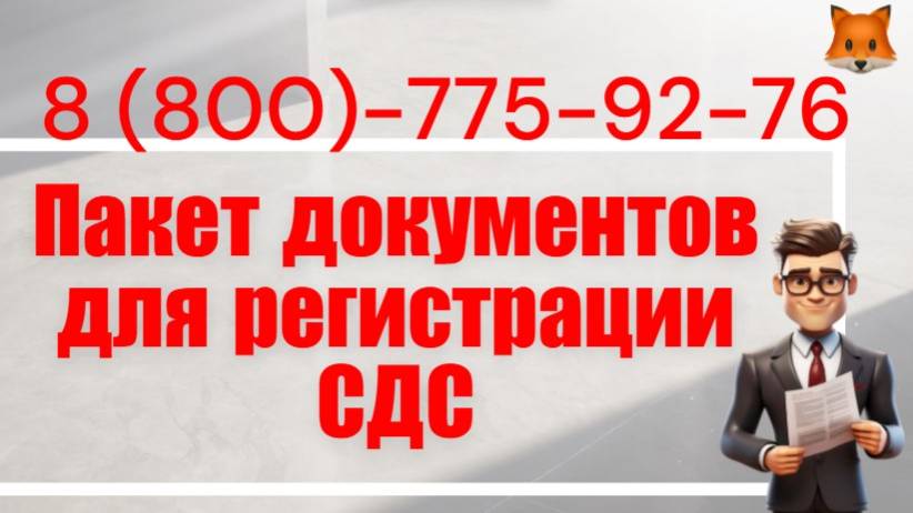 Пакет документов для регистрации СДС смотреть онлайн