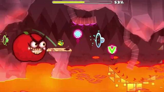 🍎 One Bad Apple | Изи Демон | Геометри Дэш прохождение уровня смотреть онлайн