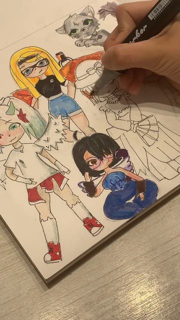 Рисую персонажей подписчиков#рек #drawing #art #рисунок #рисование #гача #music #маркеры смотреть онлайн