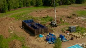 КП Eli: монтаж опалубки перед заливкой стен водозаборного узла (ВЗУ)