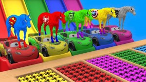 Халк, человек-паук, капитан Америка, железный человек спасают животных в игре / развивающие мультики