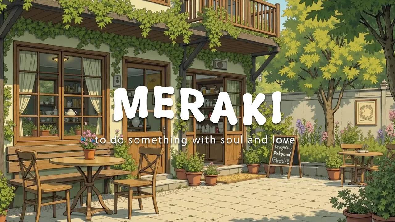 meraki to do something with soul and love crafting thoughts in a sunlit café with slow piano смотреть онлайн