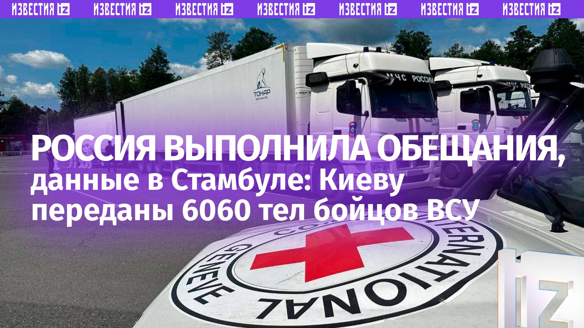6060 тел погибших бойцов ВСУ вернули Украине  Россия выполнила стамбульские договоренности
