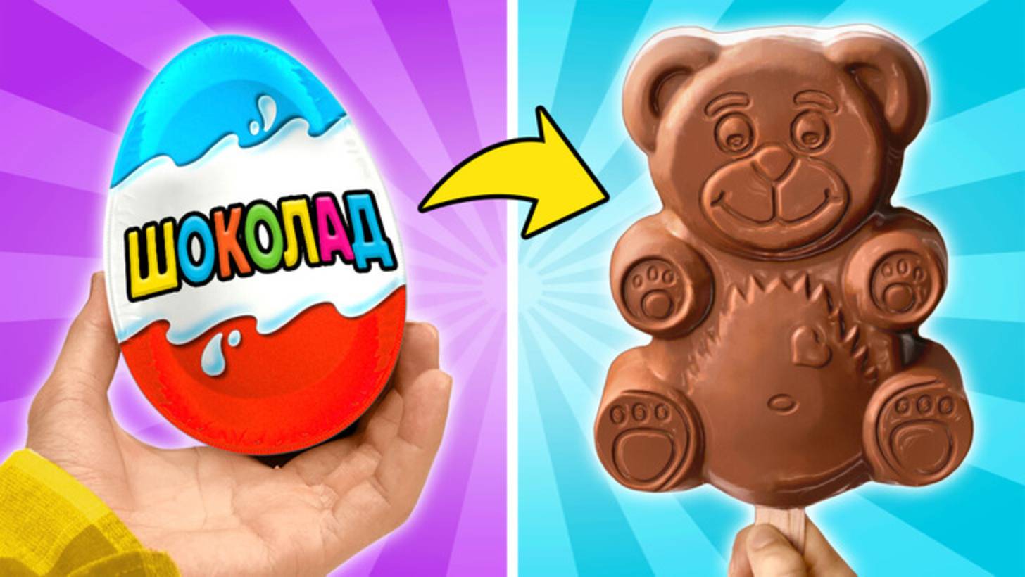 🍦Гигантское шоколадное мороженое-медведь! 🐻 Лёгкий рецепт смотреть онлайн