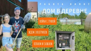 КУПИЛИ ДОМ В ДЕРЕВНЕ/ВОЙНА С ТРАВОЙ/В ОЖИДАНИИ ЭЛЕКТРИКОВ/КОПАЕМ И САЖАЕМ