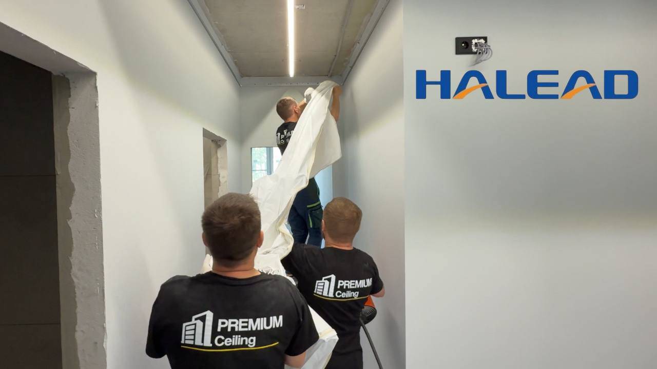 Монтаж натяжного потолка HALEAD Premium смотреть онлайн