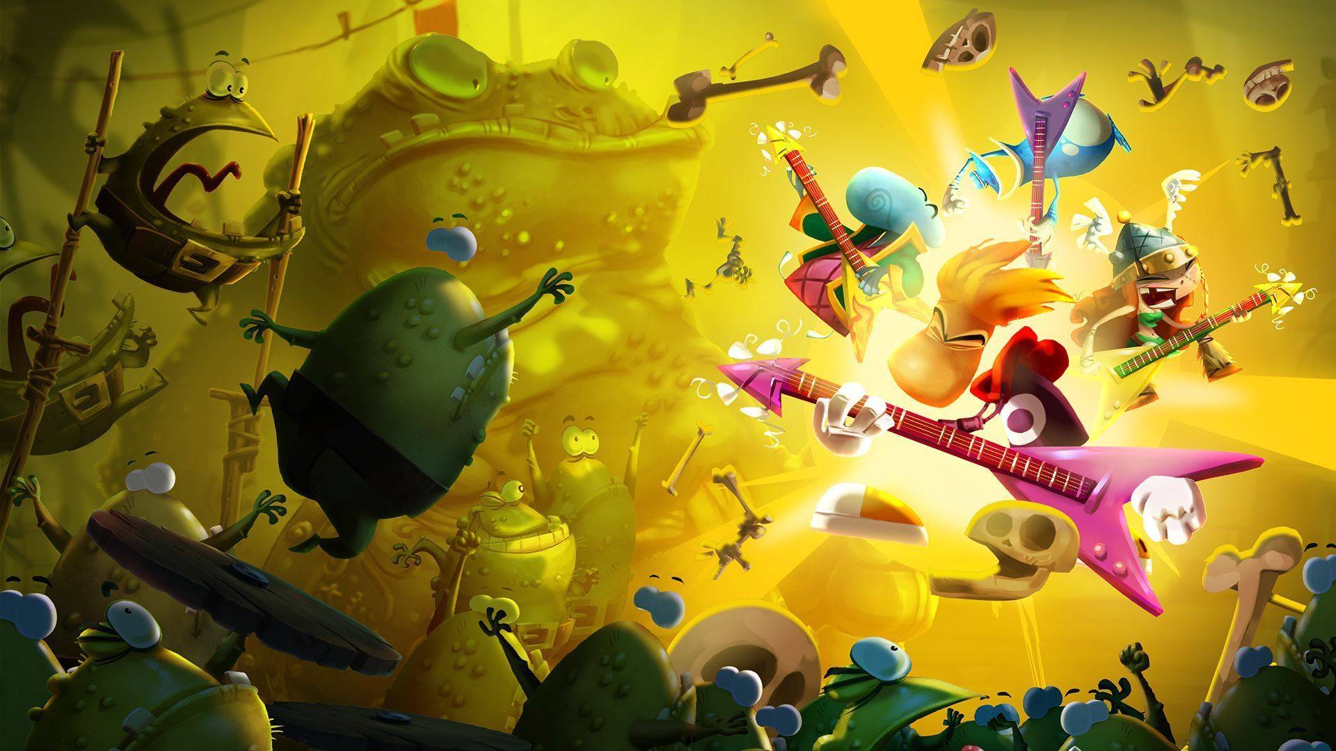 Rayman Legends - музыкальный уровень Безумные Мексиканские Мотивы (Mariachi Madness) 8 бит с женой
