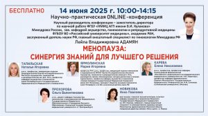 Менопауза: синергия знаний для лучшего решения