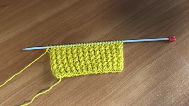 Простой объёмный узор спицами в два ряда смотреть онлайн