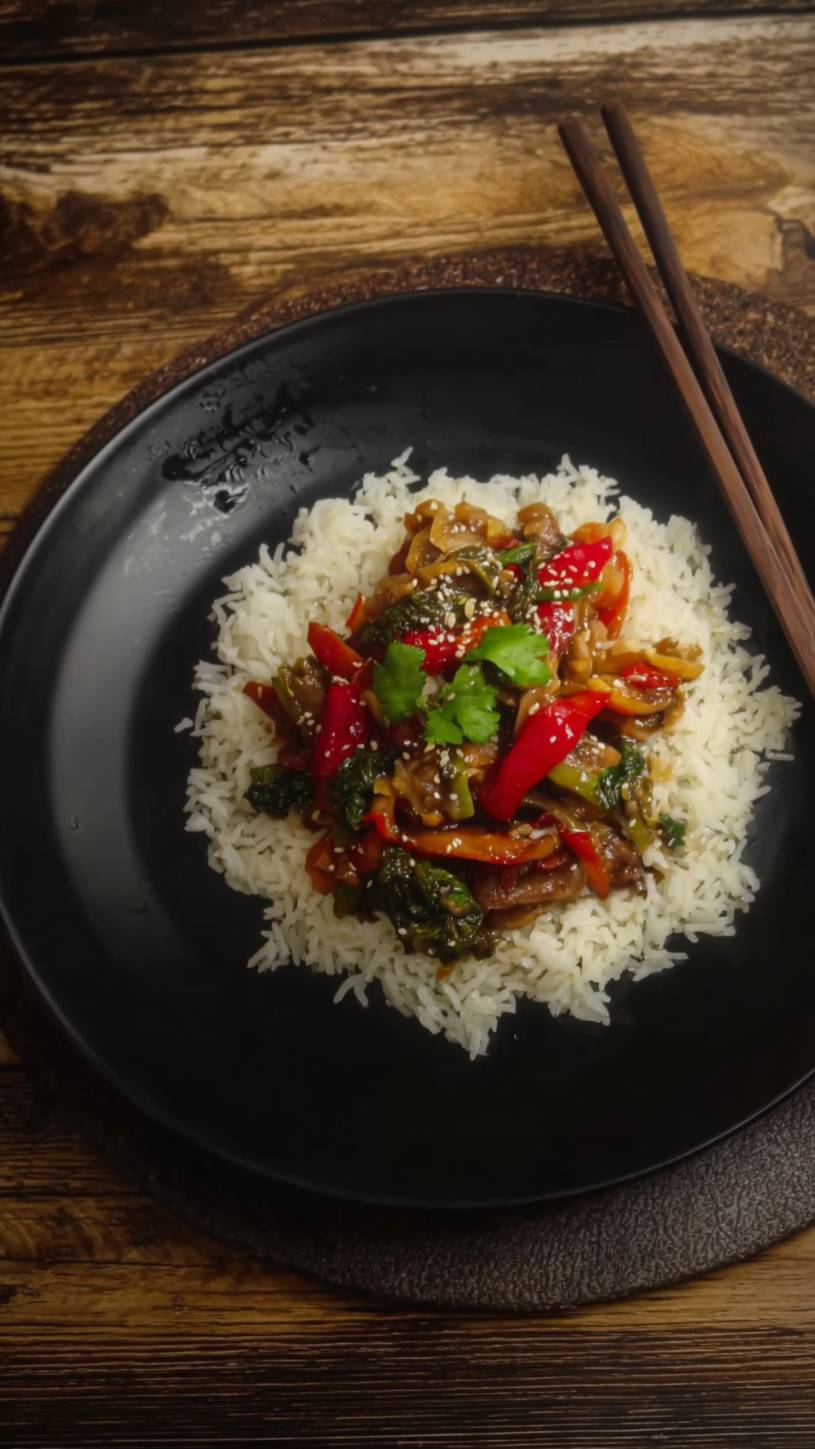 Как приготовить индейку с овощами и унаги за 15 минут!