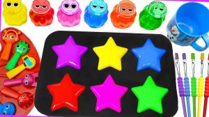 Мультики для малышей. Как сделать радужные блестящие звездочки. Смотреть онлайн мультики залипалки