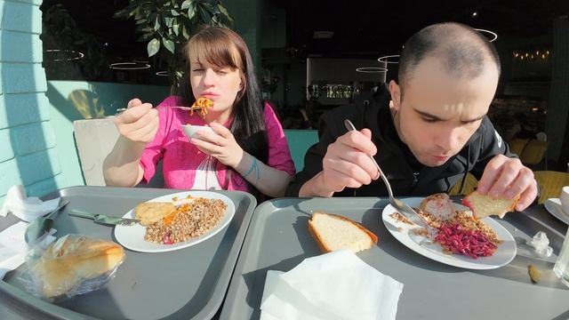 МУКБАНГ В СТОЛОВОЙ КАЛИНИНГРАДА / СУП ГРИБНОЙ/ ГРЕЧКА С КОТЛЕТАМИ / САЛАТ MUKBANG EATING ASMR АСМР смотреть онлайн