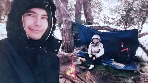 ⛺НОЧЕВКА в лесу ЗИМОЙ под ОТКРЫТЫМ НЕБОМ || Заметки туриста