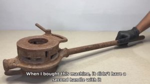 Ржавый 2-дюймовый клуп для восстановления труб с двойной ручкой