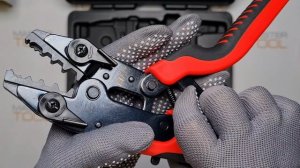 Пассатижи для обжима и зачистки проводов YATO YT-2245, в наборе 6 предметов (пластиковый кейс)