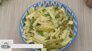 🥰Быстрый и доступный овощной салат без майонеза. Легкий и вкусный салат с сельдереем и яблоком!😋