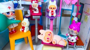 ЛАБУБУ В БОЛЬНИЦЕ😷 ДОКТОР ПОМОГИТЕ💉🍬 Куклы ЛОЛ LOL сюрприз! Смешные мультики Даринелка🎈🎈🎈