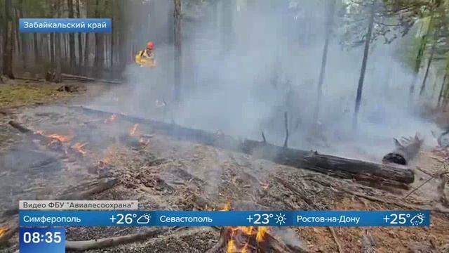 Первый канал_В Бурятии не прекращается борьба с лесными пожарами (17.06.2025) смотреть онлайн