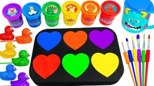 Яркие Мультики для детей. Разноцветные сердечки из слаймов для детей. Мультики для малышей.