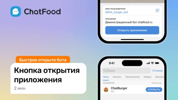19. Кнопка открытия приложения (MiniApp) в Telegram