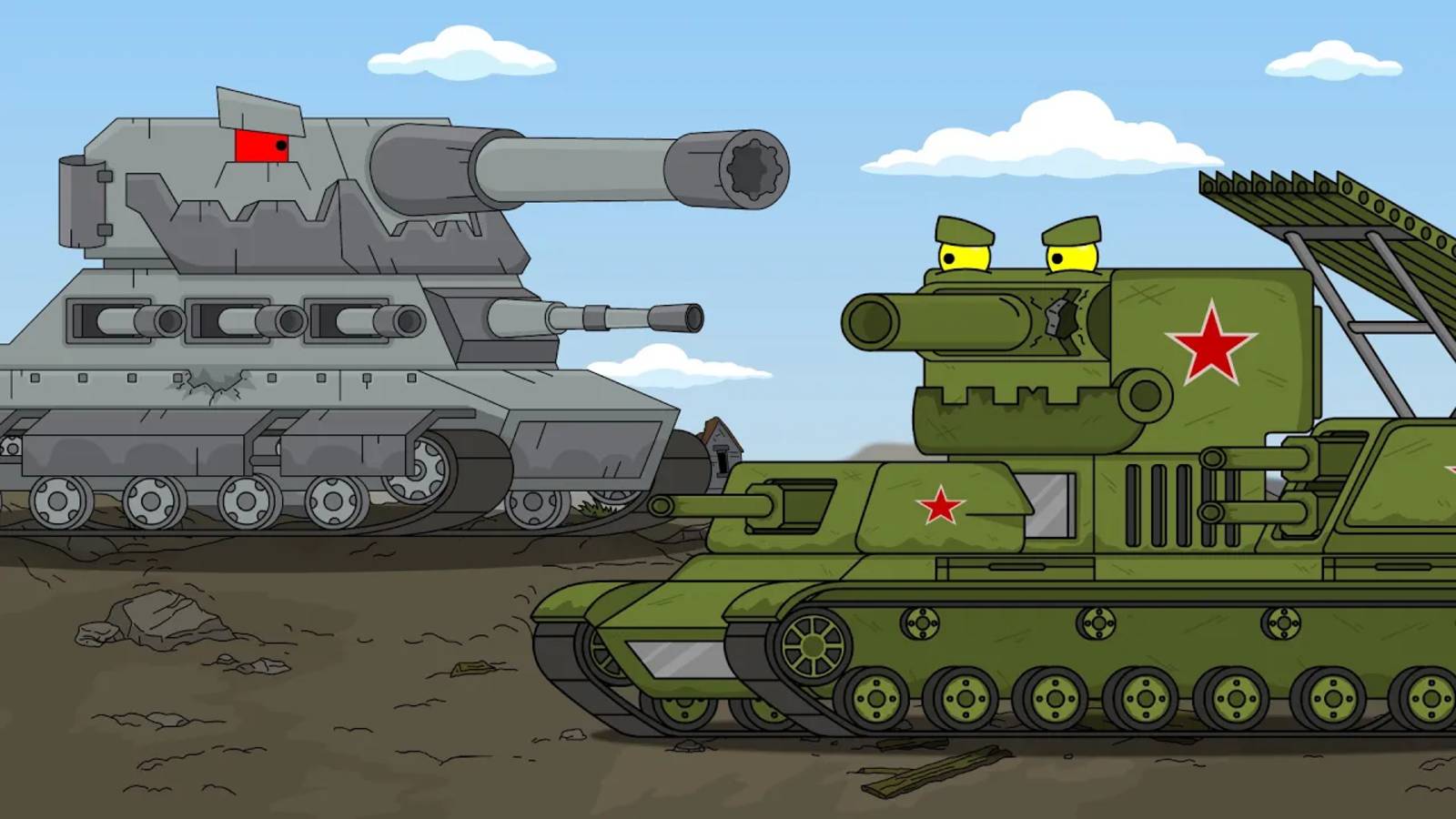 КВ-6 против Нового Монстра: Кто победит? Мультики про танки смотреть онлайн