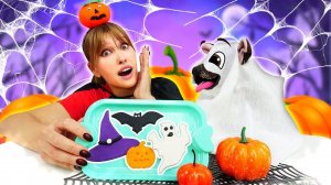Игрушка собака Шоколадка готовит печенье на Хэллоуин! Плей До в видео для девочек Как Мама