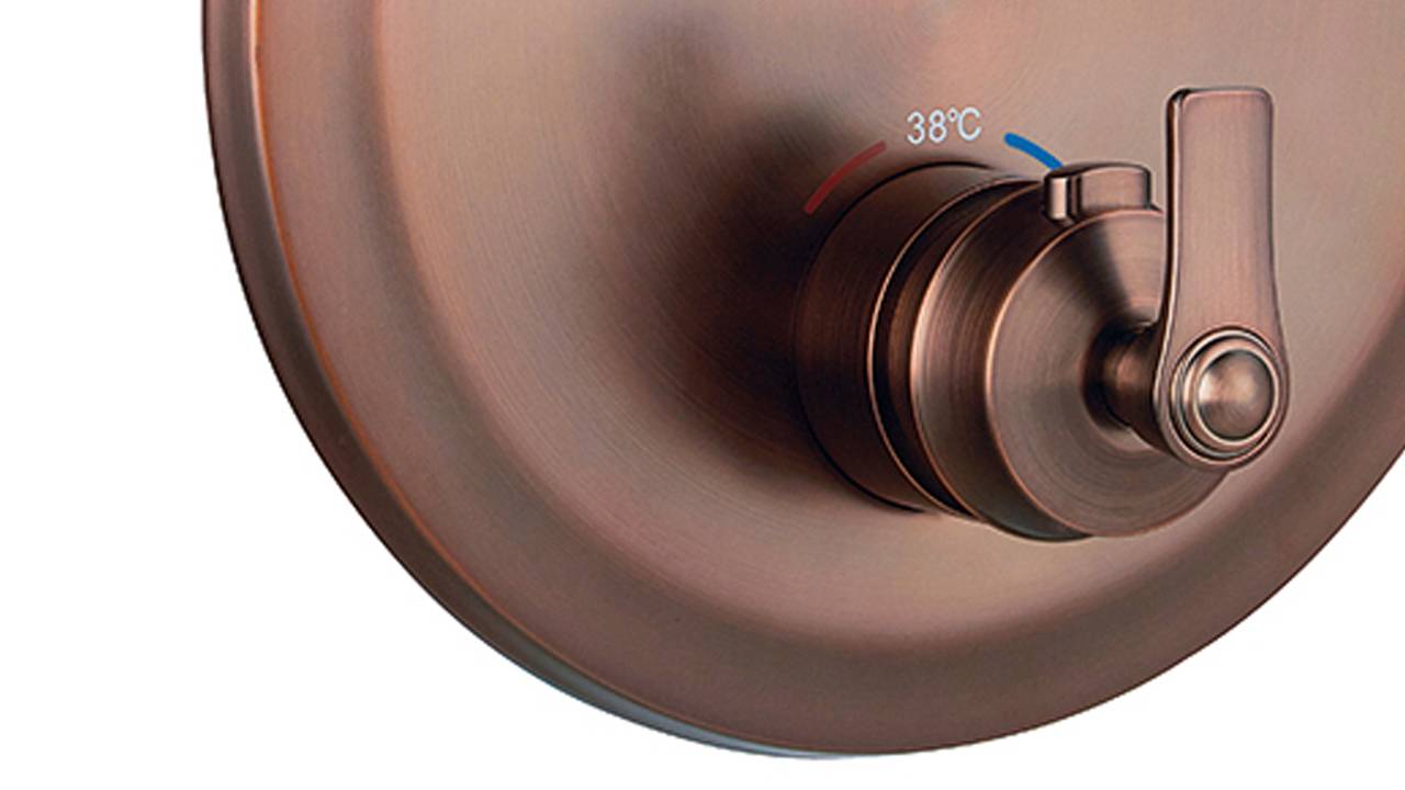 Распаковка встраиваемого термостатического смесителя на 3 выхода Swedbe Terracotta Art 2521 смотреть онлайн