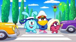 СМЕШАРИКИ - Правила поведения на дороге для детей - Развивающий мультик для малышей