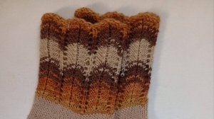 Ажурный паголенок #handmade #мастеркласс #knitting #вязаниеспицами #knitsocks