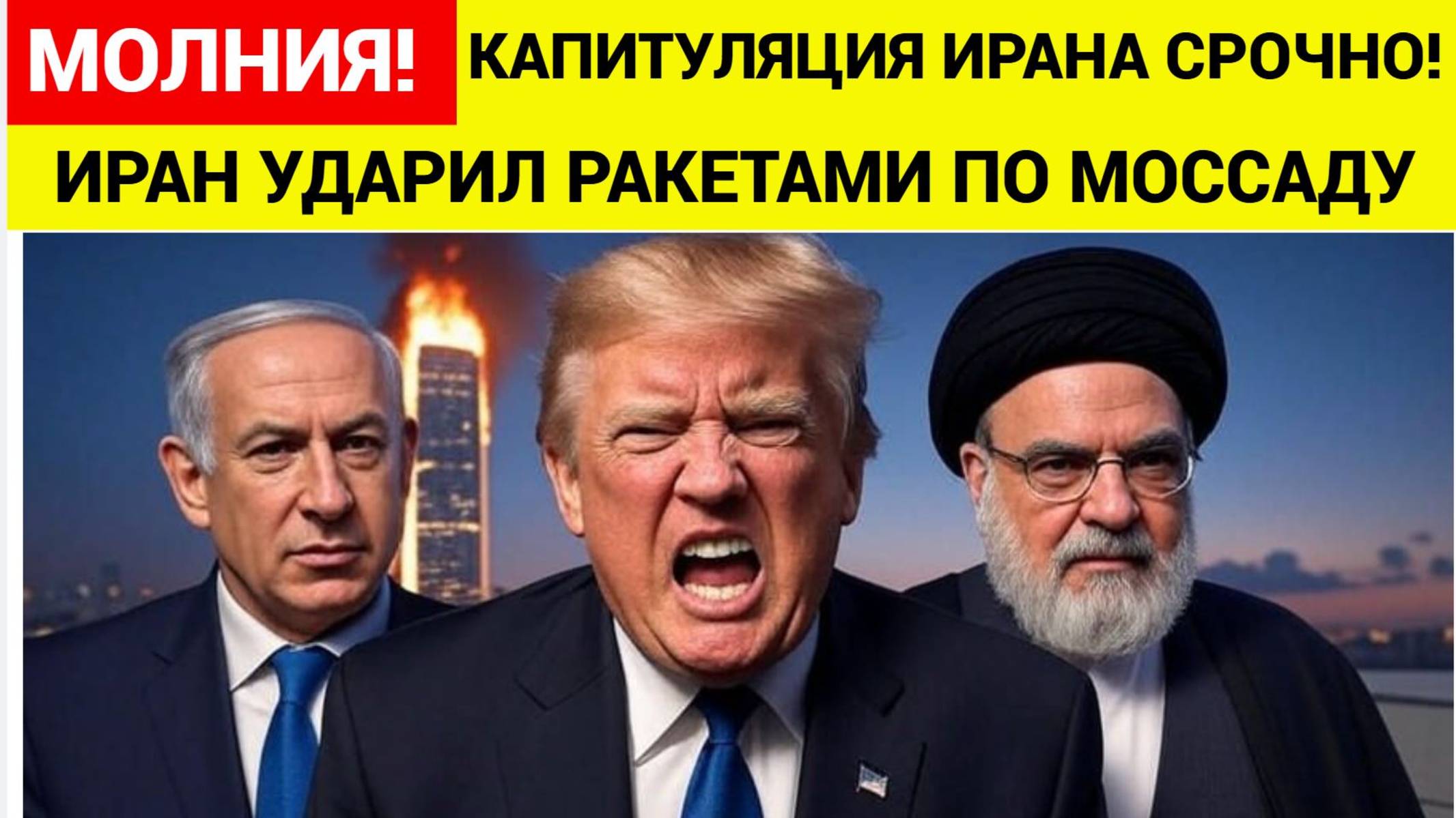 МОЛНИЯ! Трамп требует КАПИТУЛЯЦИИ Ирана! КСИР напали на МОССАД!