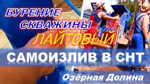 ЛАЙТОВЫЙ САМОИЗЛИВ по окончанию бурения скважины в СНТ Озерная Долина ул. Абрикосовая. Посейдон78