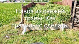 Компост из травы и сорняков. Как я делаю навоз из травы.
