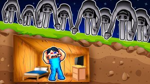 🛌Я ПОСТРОИЛ ПОДЗЕМНЫЙ БУНКЕР И ПЕРЕЖИЛ СТРАШНУЮ НОЧЬ В РОБЛОКС! ROBLOX