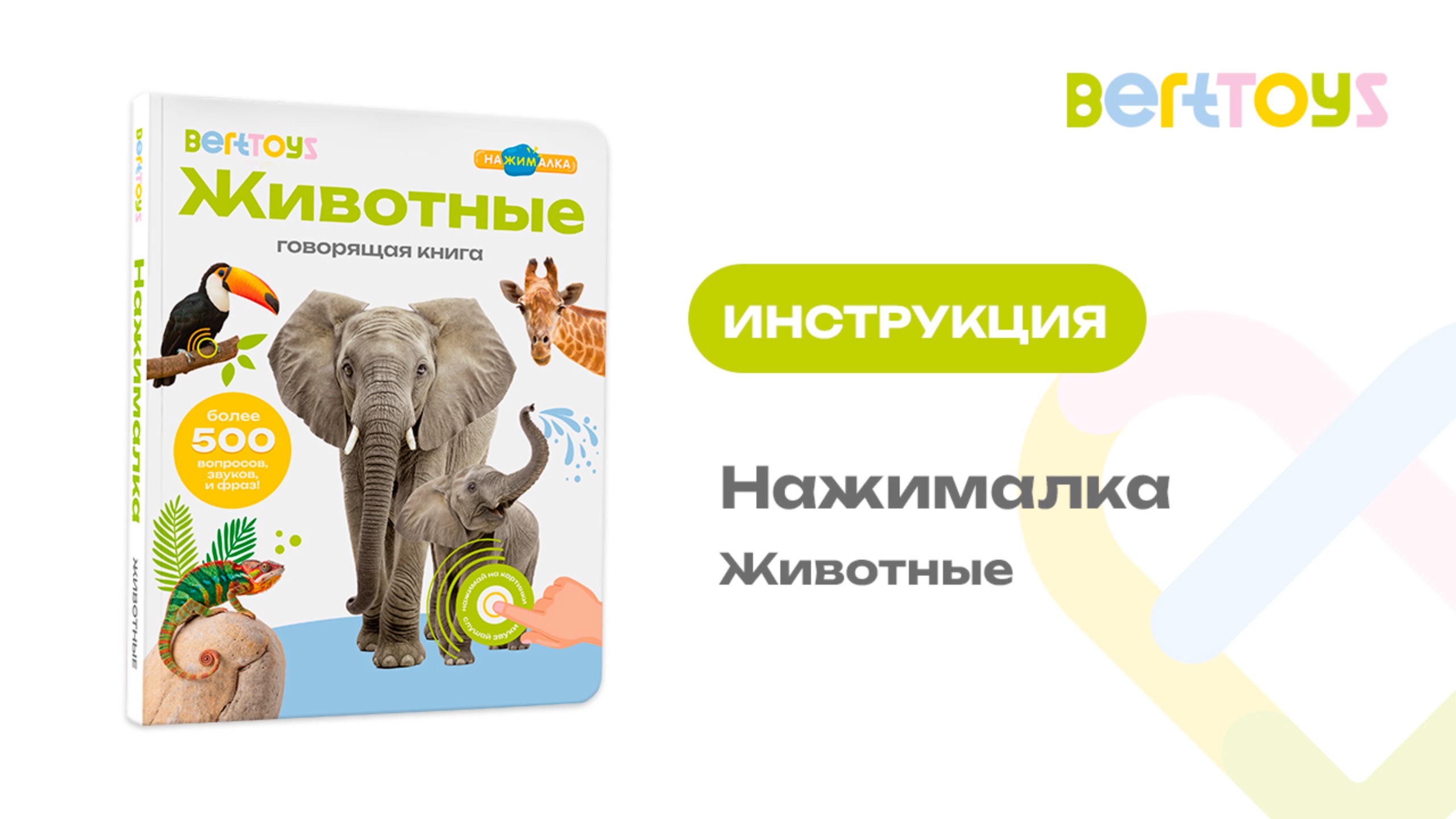 Инструкция. Нажималка «Животные» BertToys смотреть онлайн