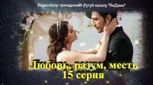 Обзор турецкого сериала "Любовь, разум, месть" 15 серия