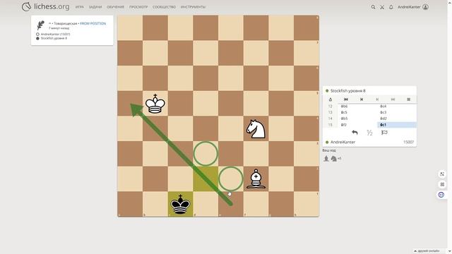🧩 Мат конём и слоном — простой (насколько возможно) алгоритм для обычных людей смотреть онлайн