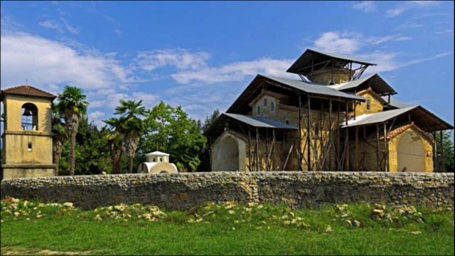 2024  январь Абхазия  Храм Успения Божьей Матери