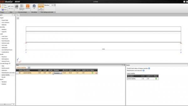 (IDEA StatiCa Concrete) Design of a reinforced beam using IDEA StatiCa