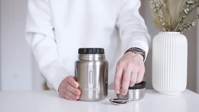 Термос для еды Jerrycan. Складная ложка в комплекте смотреть онлайн