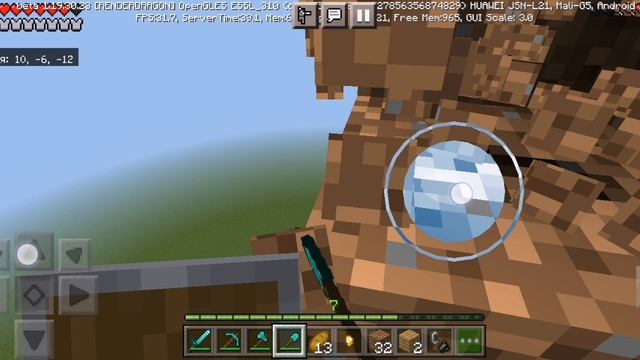 Выживание в суперплоском мире в Майнкрафте (серия 15). Изучаю большой земляной блок.