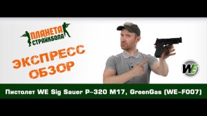 Обзор пистолета WE Sig Sauer P-320 M17, GreenGas (WE-F007)