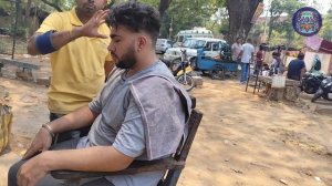 Грубый и настоящий массаж уличного парикмахера