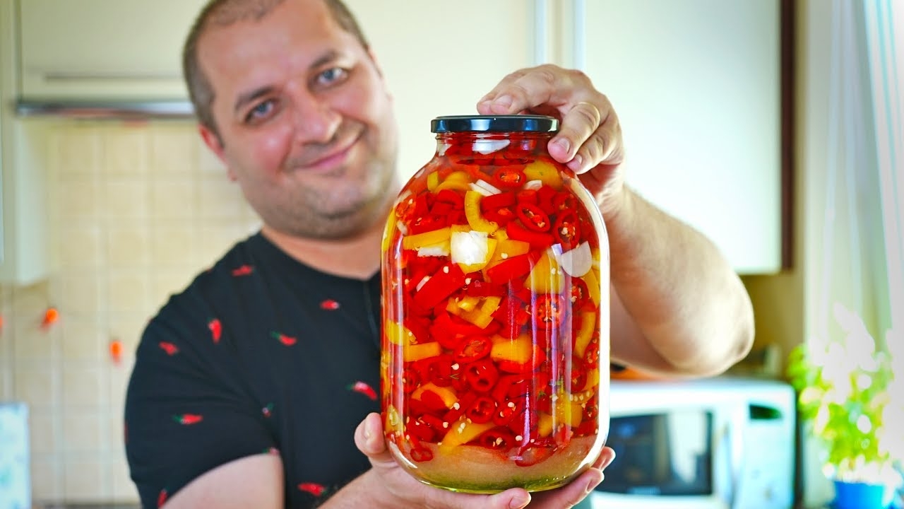 Маринованный перец на зиму. Самая простая и легкая заготовка. смотреть онлайн