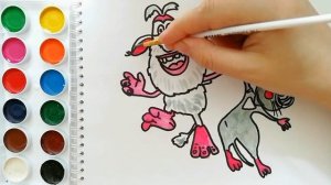 Раскраска для детей МАША И МЕДВЕДЬ. БУБА И ЛУЛА. СБОРНИК. Мультик-раскраска. Учим цвета.