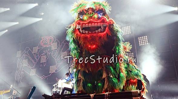 Световой дракон / лев - шоу номер или анимация на Японский или Китайский праздник / мероприятие