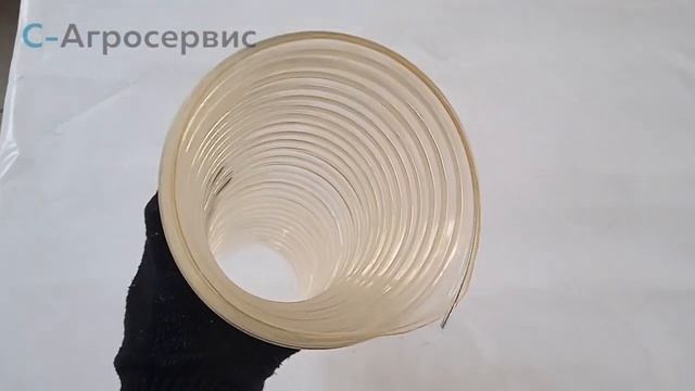 Шланг пищевой D-110х3,5 из ПВХ с металлической оплеткой
