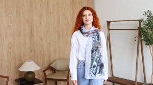 Палантин набивной (вискоза)«10537», 10537-1, 80х200 см #platki #beautiful #fashion #art #scarf