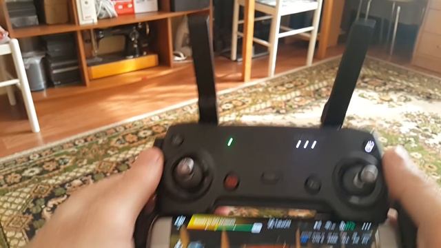 MAVIC AIR / Настройка, обзор и первый полёт в помещении.