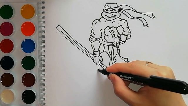 Черепашки Ниндзя. Ninja Turtles. Донателло. Donatello. Раскраски.